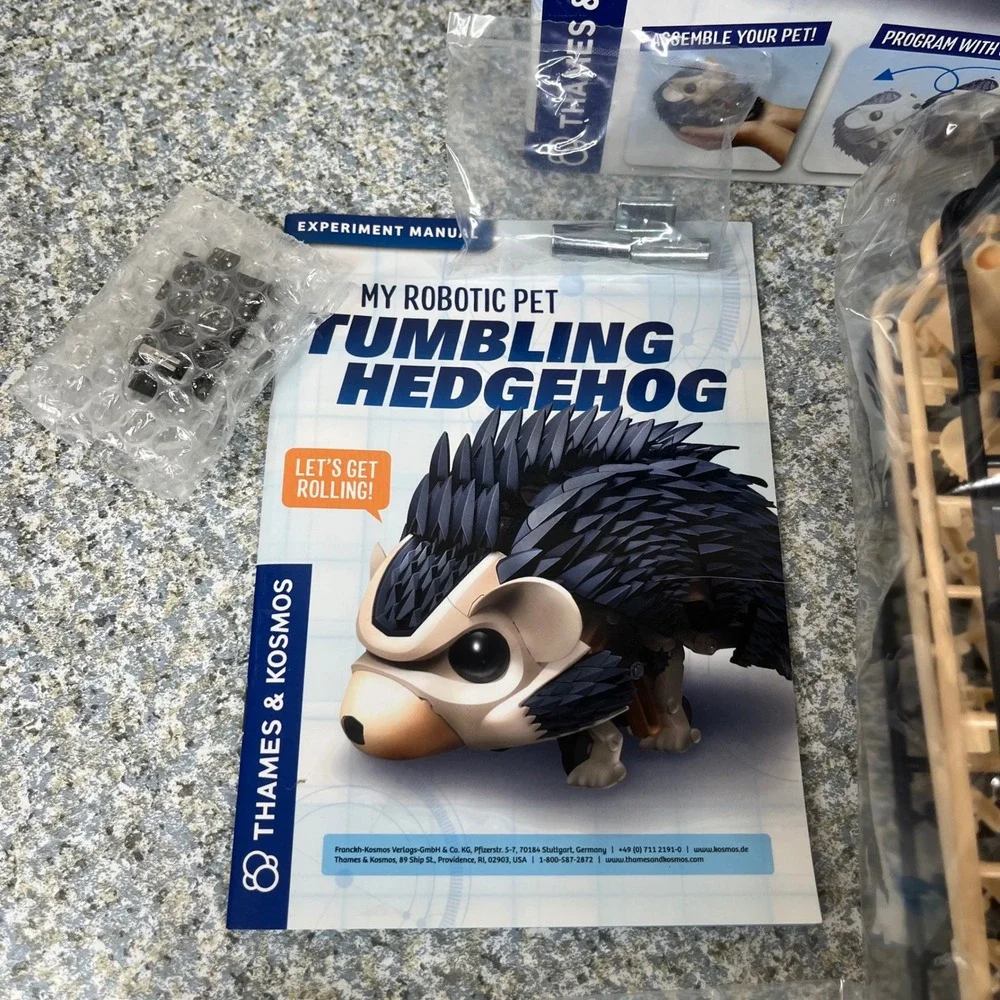 Thames & Kosmos My Robotic Pet Tumbling Hedgehog STEM Kit 620500 Ages 7+ 172 Pcs